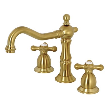 KINGSTON BRASS KS1977AX 8" Widespread Bathroom Faucet, Brushed Brass KS1977AX